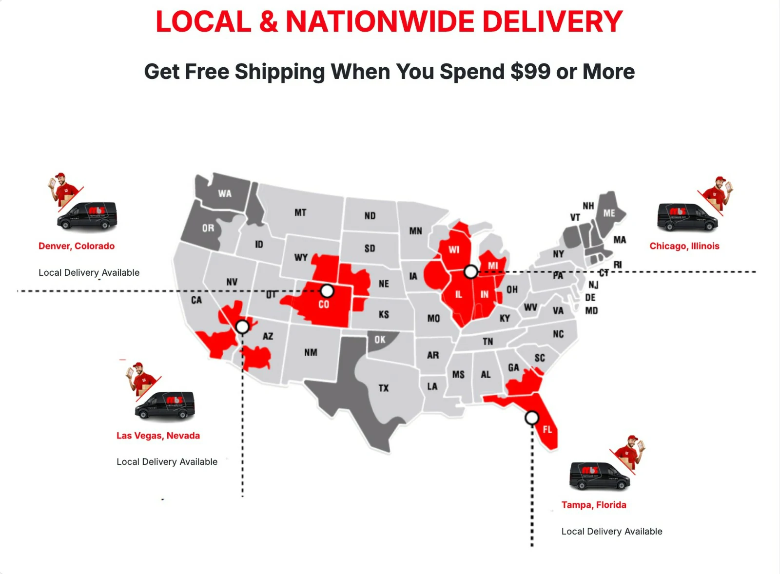 Delivery map