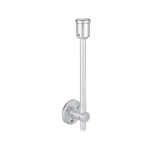 Ceiling To Wall Or Wall to Floor Kit for 3/8" Diameter Rod - Aluminum Clear Anodized, (M6 Reverse Thread)  (Sold without Rod)