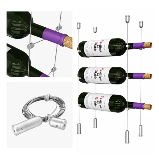 Ceiling-to-Floor Cable to Cable Cradle <br/> ~ Cabernet-Saumur Collection Kits ~
