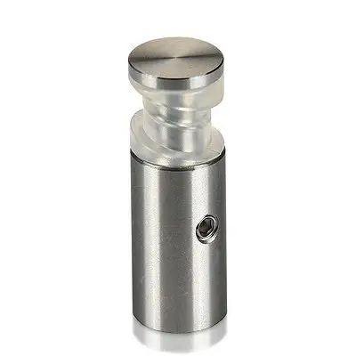 Stainless Steel Standoffs for Curved Glass, Diameter: 1/2", Standoff: 1" [Required Material Hole Size: 3/8"]