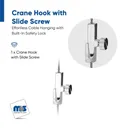 Crane Hook with Side Screw "Nickel Plating" Finish  (For Cable Diameter 0.06" to 0.08")