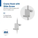 L-Hook with Side Screw ''Nickel Plating'' Finish  (For Cable Diameter 0.06'' to 0.08'')