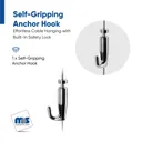 Self-Gripping Anchor Hook "Nickel Plating" Finish  (For Cable Diameter 0.06" to 0.08")