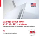49.2" x 90" x 3.8mm 3A Dispa SIRIUS White