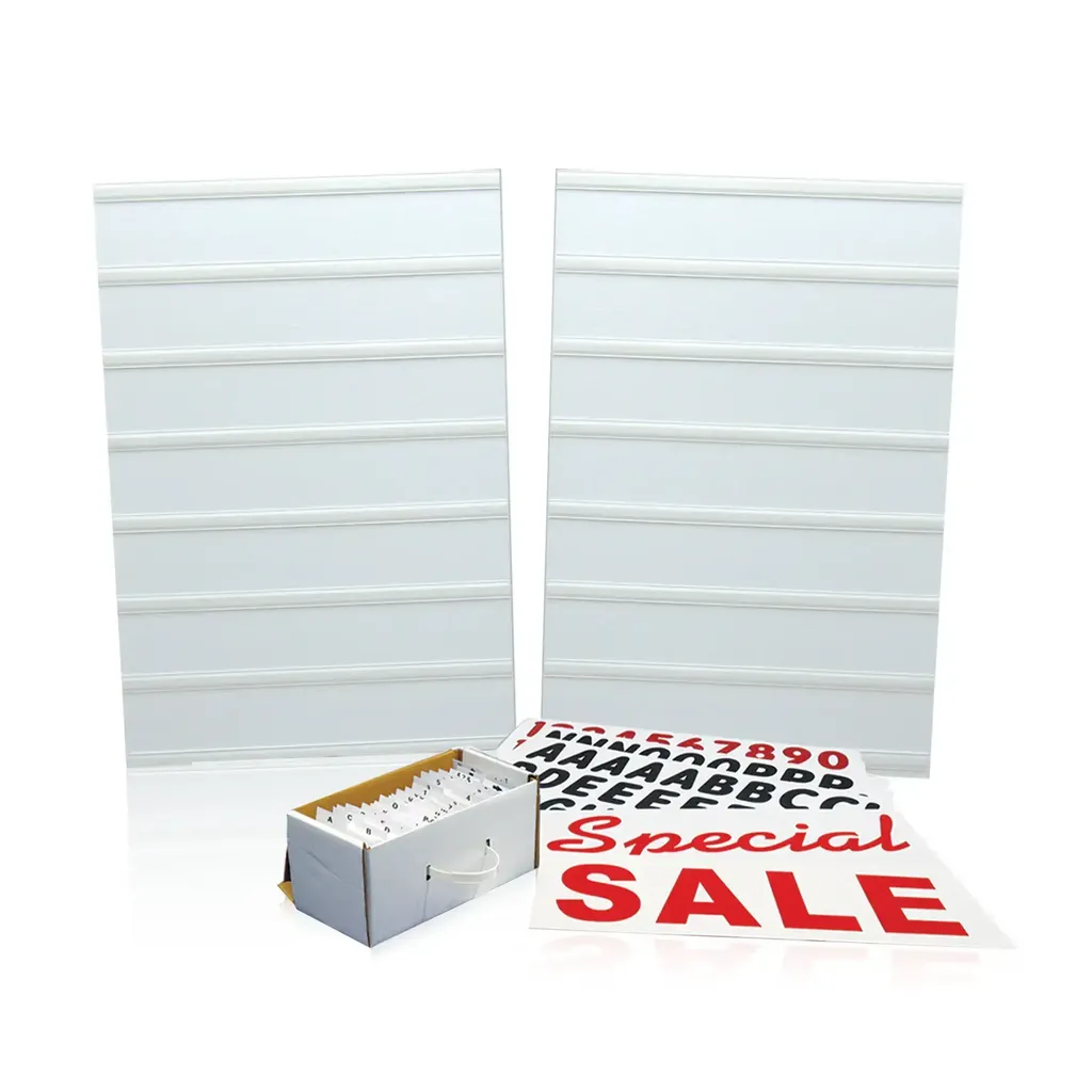 Plasticade 24" Wide x 36" Tall Message Board w/ 4" Hight Letters (Storage Box Included)