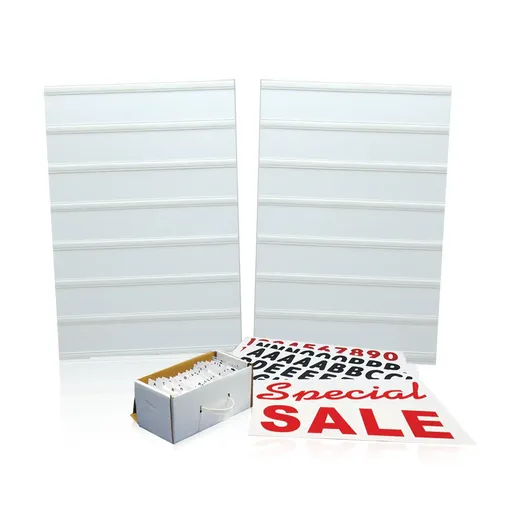 [PC-MESSAGE-10] Plasticade 24'' Wide x 36'' Tall Message Board w/ 4'' Hight Letters (Storage Box Included)