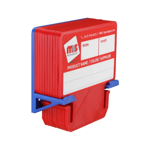 [MTC3RBL-K10] Blue MediaCards Kit for Vinyl Roll Storage - 10 Rewritable Double-Sided Cards for 3 Core Rolls with Blue Magnetic Organizer - Label & Track Media Easily
