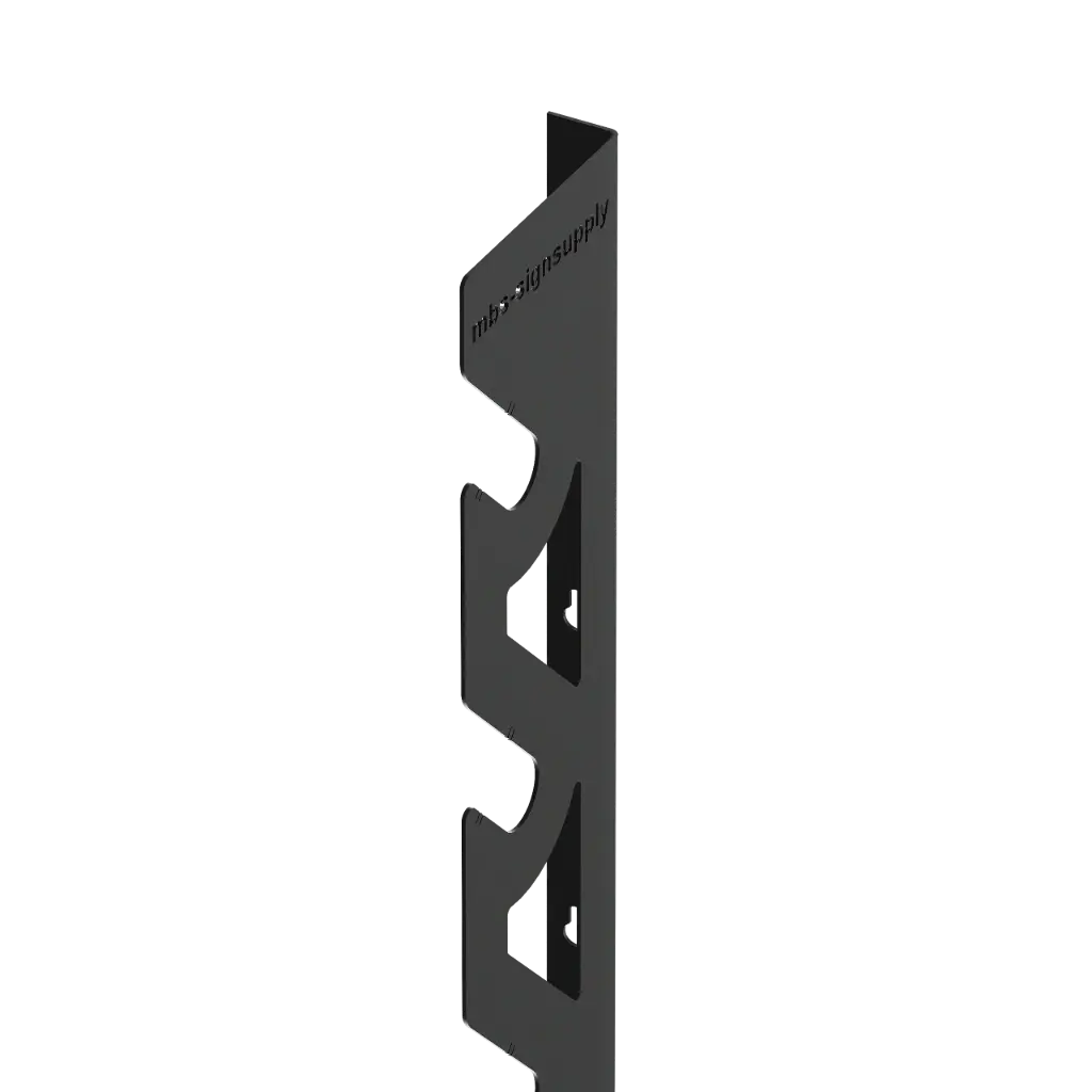 Black Wall Mounted Storage Rack for 5 Vinyl Rolls - Heavy-Duty Media Roll Holder & Organizer (Rods Or Swivel System Not Included)