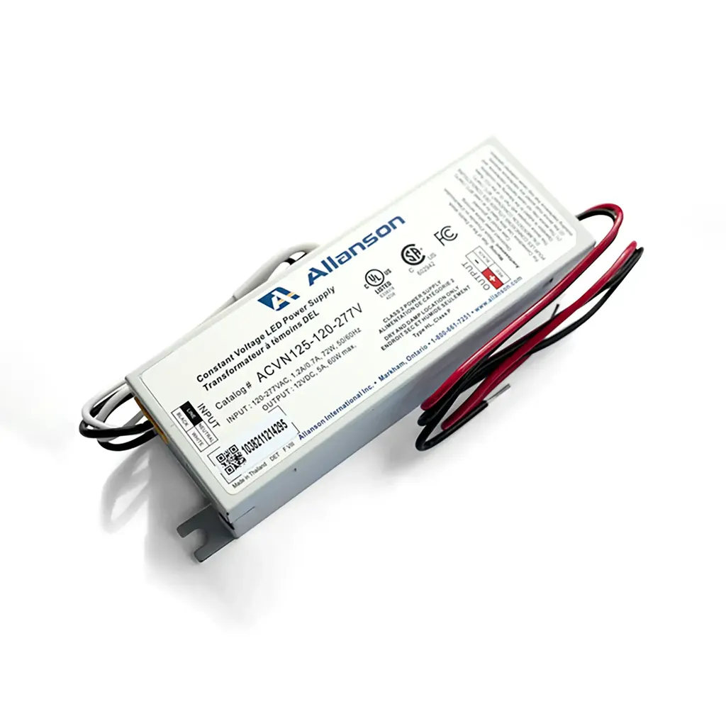 Allanson High Power Factor 12V DC 120-277V AC 180 Watt Power Supply