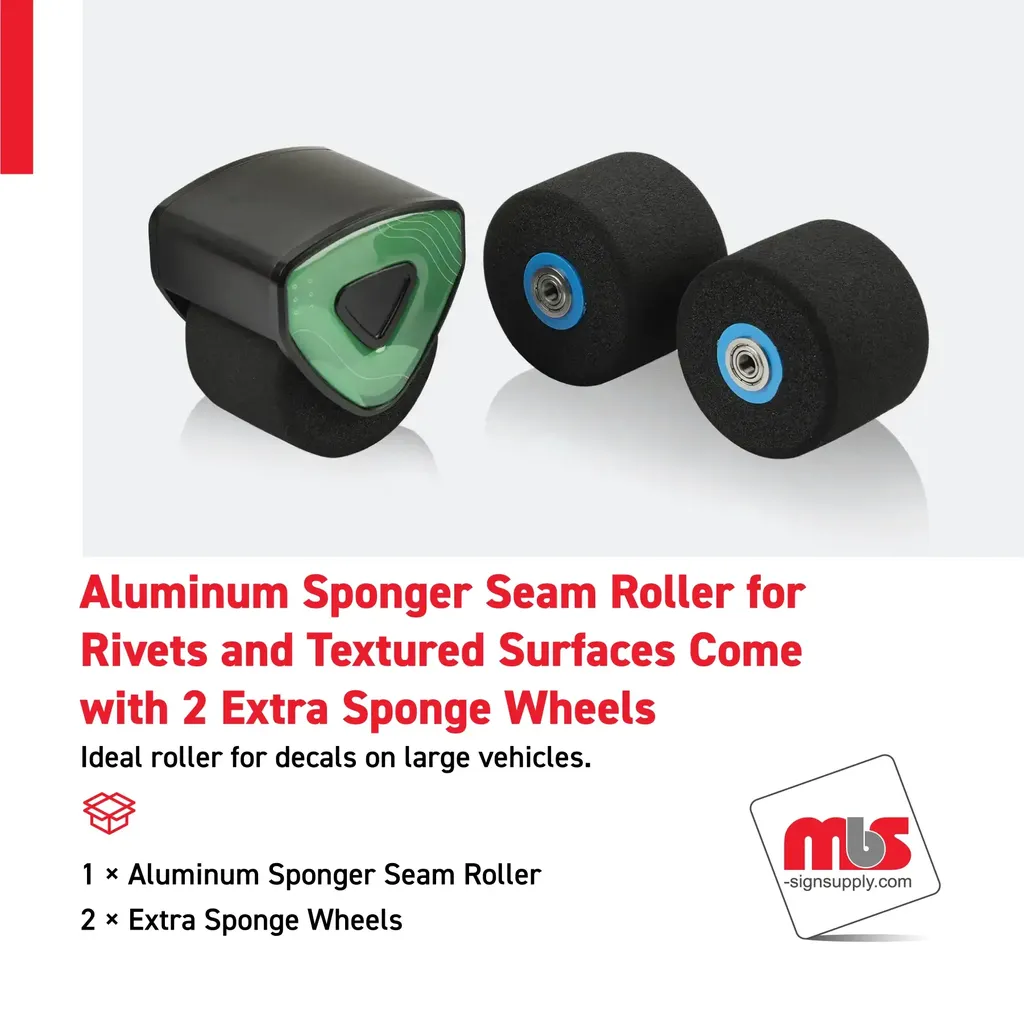 Aluminum Sponger Seam Roller for Rivets and Textured Surfaces Come with 2 Extra Sponge Wheels