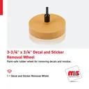 3-3/4" x 3/4" Decal and Sticker Removal Wheel
