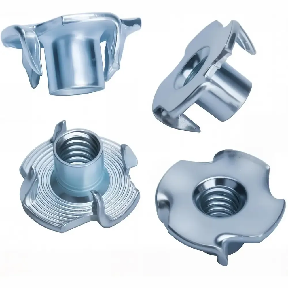 T-Nuts, Zinc plated steel, 3/8''-16