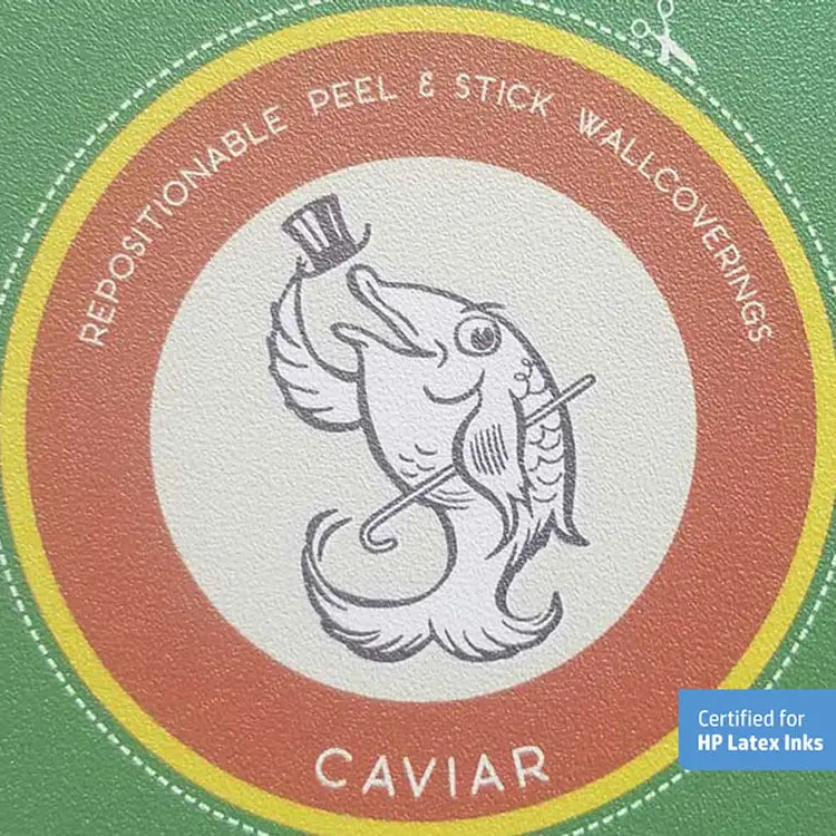 54" x 25 Yards Roll - DreamScape Premium Polymeric Printable White Vinyl Wall + Floor Wrap - Caviar Texture - 13.0 Mil - Clear Back Permanently Repositionable Adhesive