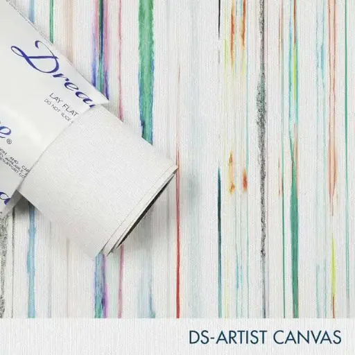 [DS-ARTCS20-5425] 54" x 25 Yards Roll - DreamScape Premium Polymeric Printable White Vinyl WallWrap - Artist Canvas Texture - 17.0 Mil - Clear Back Permanently Repositionable Adhesive