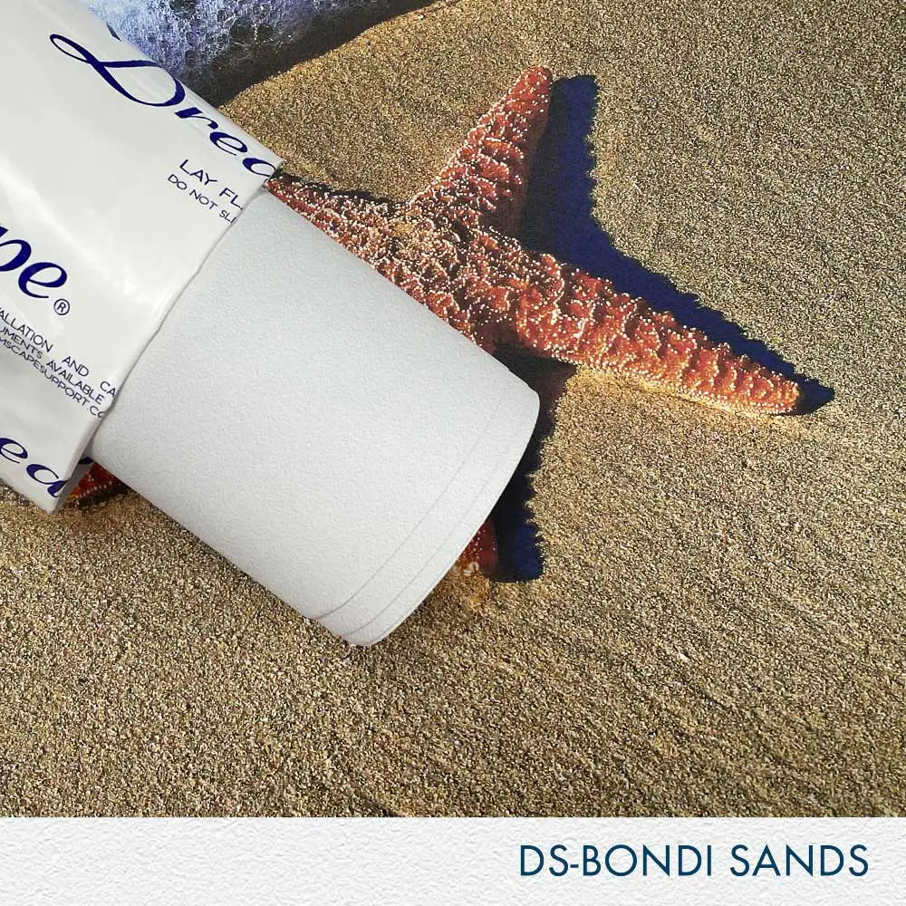 54" x 100 Yards Roll - DreamScape Premium Polymeric Printable White Vinyl WallWrap - Bondi Sands Texture - 17.0 Mil - Clear Back Permanently Repositionable Adhesive