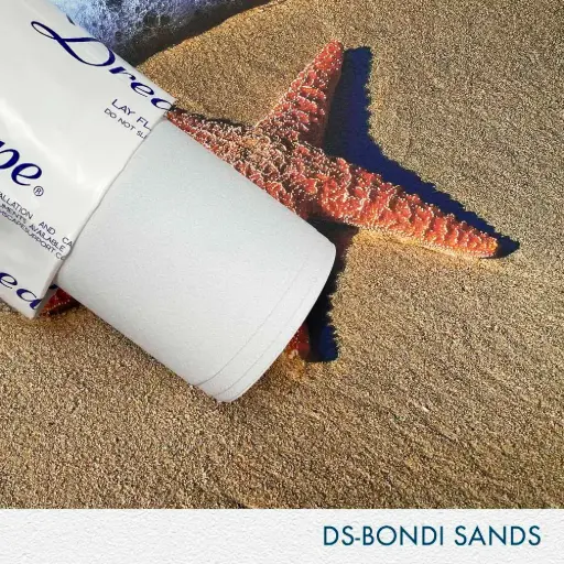 [DS-BOSD20-54100] 54" x 100 Yards Roll - DreamScape Premium Polymeric Printable White Vinyl WallWrap - Bondi Sands Texture - 17.0 Mil - Clear Back Permanently Repositionable Adhesive
