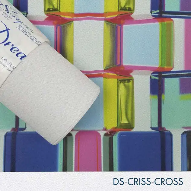 [DS-CRSS20-54100] 54" x 100 Yards Roll - DreamScape Premium Polymeric Printable White Vinyl WallWrap - Crisscross Texture - 27.0 Mil - Clear Back Permanently Repositionable Adhesive