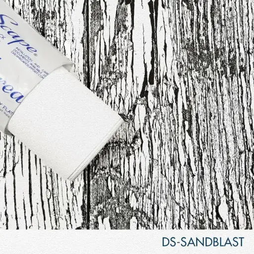 [DS-SDBL20-54100] 54" x 100 Yards Roll - DreamScape Premium Polymeric Printable White Vinyl WallWrap - Sandblast Texture - 27.0 Mil - Clear Back Permanently Repositionable Adhesive