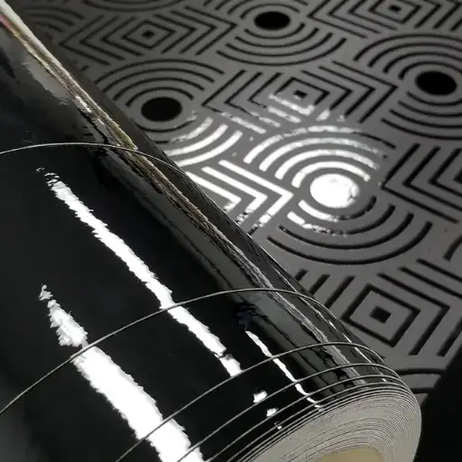 [DS-BKFL20-275] 27" x 5 Yards Roll - DreamScape Premium Polymeric Printable White Vinyl WallWrap - Black Flash Texture - 16.0 Mil - Clear Back Permanently Repositionable Adhesive