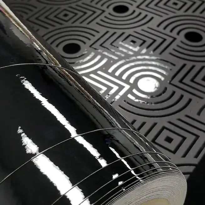 54" x 50 Yards Roll - DreamScape Premium Polymeric Printable White Vinyl WallWrap - Black Flash Texture - 16.0 Mil - Clear Back Permanently Repositionable Adhesive