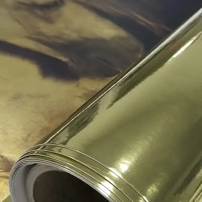 54" x 50 Yards Roll - DreamScape Premium Polymeric Printable White Vinyl WallWrap - Gold Flash Texture - 16.0 Mil - Clear Back Permanently Repositionable Adhesive