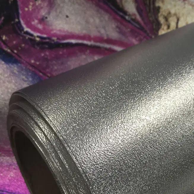 54" x 25 Yards Roll - DreamScape Premium Polymeric Printable White Vinyl WallWrap - Platinum Texture - 18.0 Mil - Clear Back Permanently Repositionable Adhesive