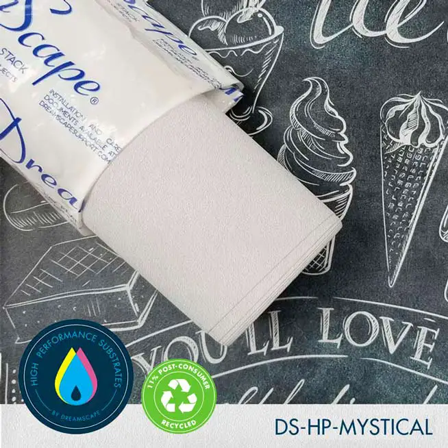 54" x 100 Yards Roll - DreamScape Premium Polymeric Printable White Vinyl WallWrap - Mystical Texture - 27.0 Mil - Clear Back Permanently Repositionable Adhesive