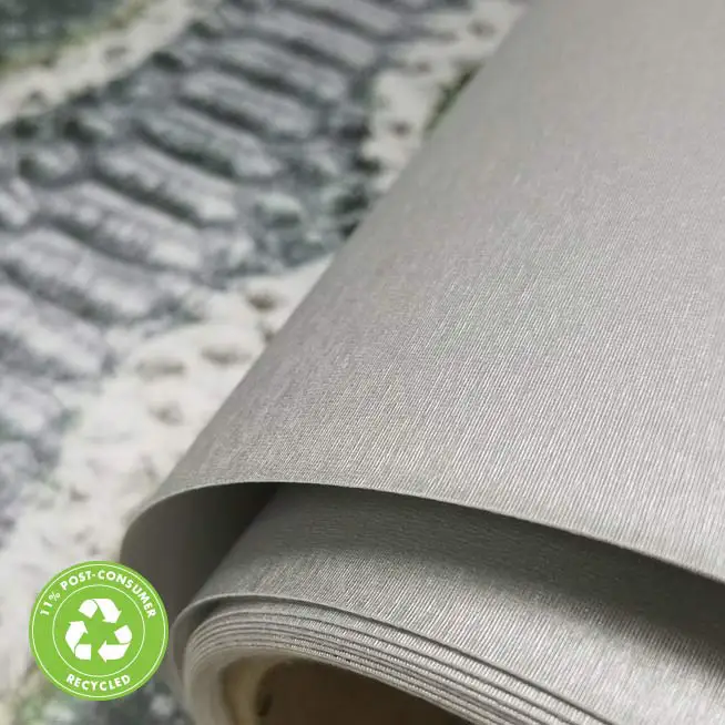 27" x 5 Yards Roll - DreamScape Premium Polymeric Printable White Vinyl WallWrap - Satara Steel Texture - 16.5 Mil - Clear Back Permanently Repositionable Adhesive