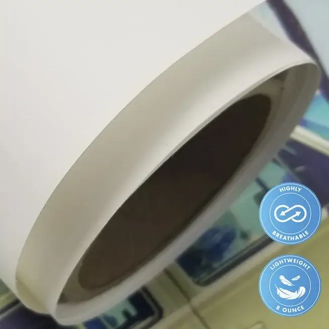 27" x 5 Yards Roll - DreamScape Premium Polymeric Printable White Vinyl WallWrap - Nolar Texture - 11.0 Mil - Clear Back Permanently Repositionable Adhesive