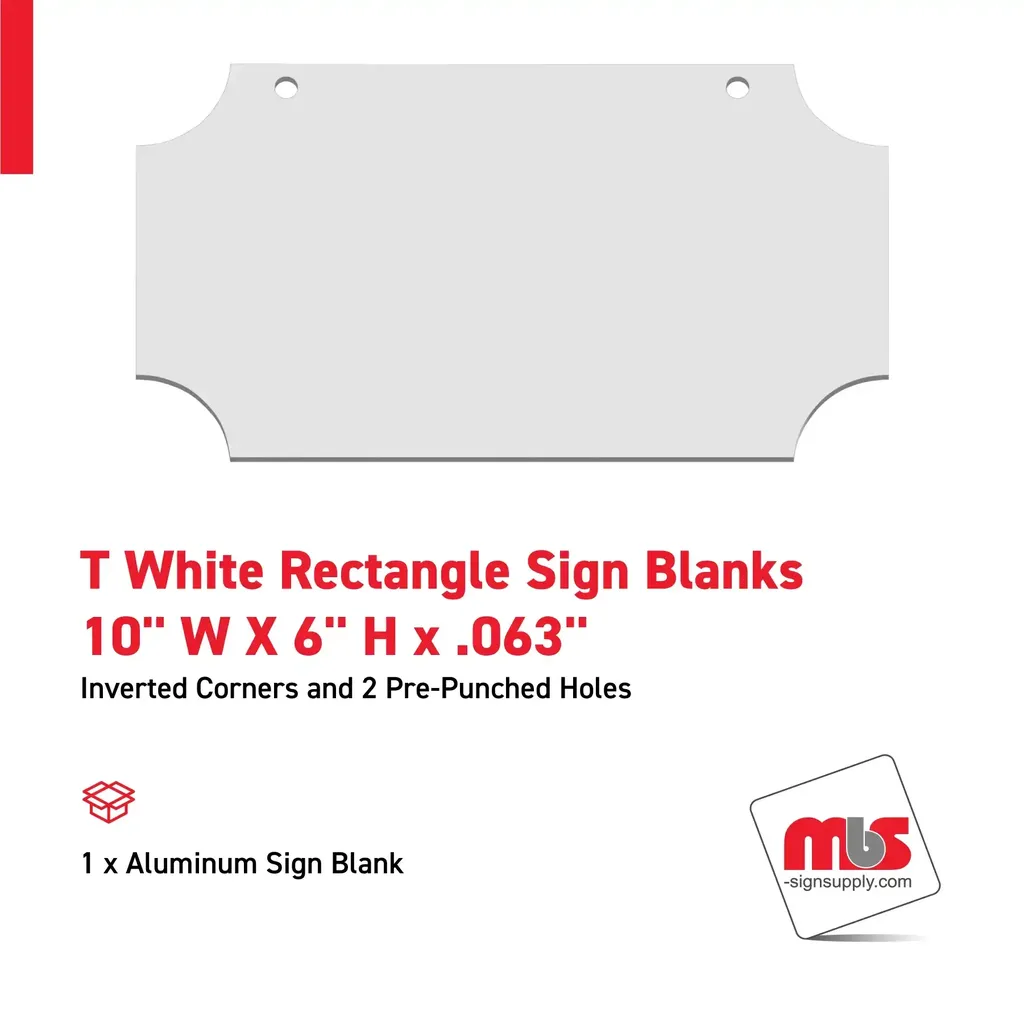 White Painted Sign Blanks