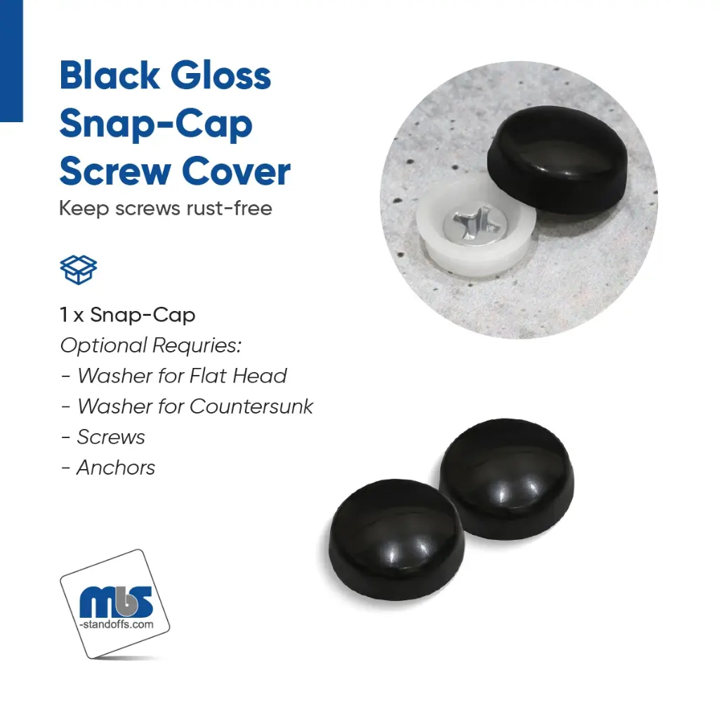 Solid Color Plastic Snap Cap For #6 and #8 Screw