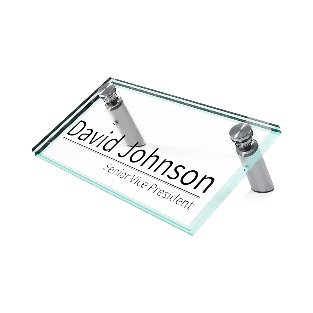 Angled Desktop Standoffs Kits with Glass