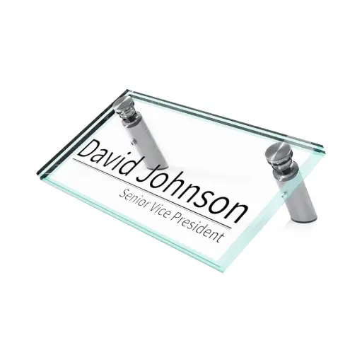 Angled Desktop Standoffs Kits with Glass
