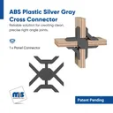 Cross Panel Connector for 5/8" and 3/4" Panels