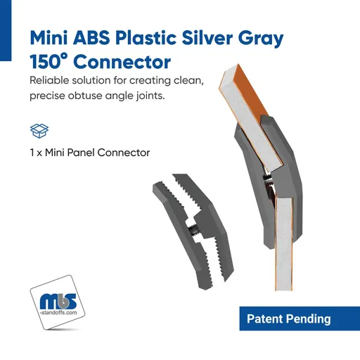150 Degree Mini Panel Connector for 1/4" and 1/2" Panels