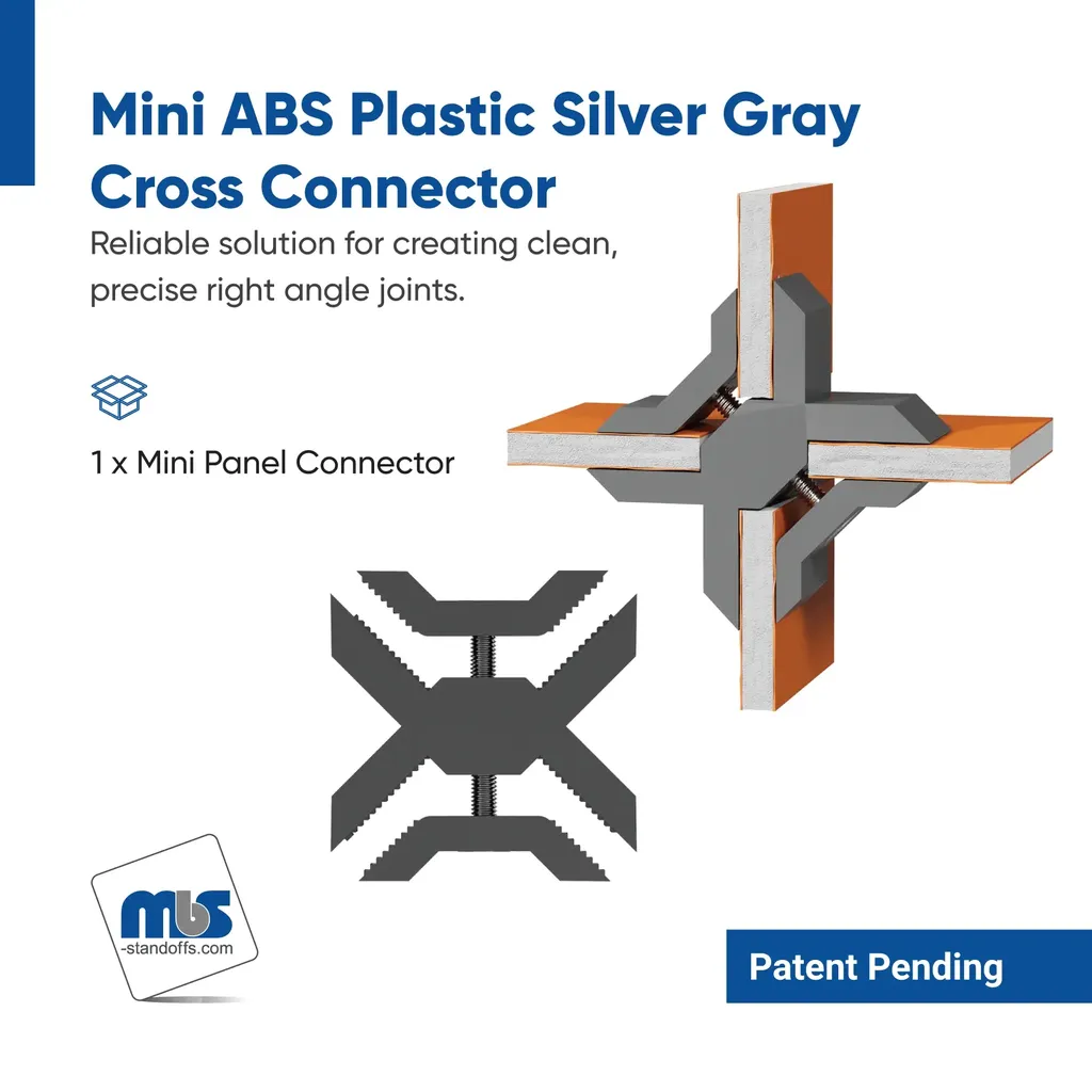 Cross Mini Panel Connector for 1/4" and 1/2" Panels