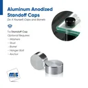 5/8" Diameter, 10-24 Threaded Caps - 7/32" Hole Required