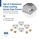 13/16" (3/4") Diameter Locking Flat Head Screw Covers - Set of 4