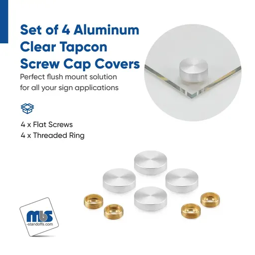 1" Diameter Screw Covers for 3/16" Diameter TAPCON Screw - Set of 4