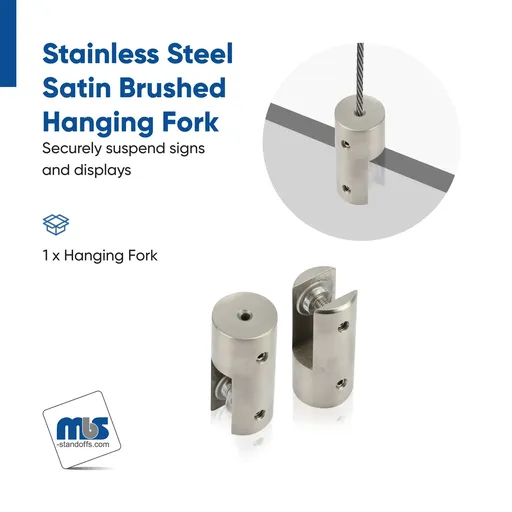 Single Sided Hanging Fork for 1/16" Diameter Suspended Cable System