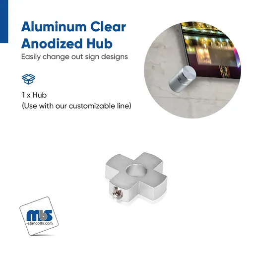 1" Diameter 4-Way Standoff Hubs