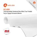 Arlon DPF 4500G Intermediate Calendered Gloss White 5 Year Printable Vinyl w/ Opaque Permanent Adhesive