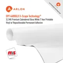 Arlon DPF 4600GLX X-Scape Technology Premium Calendered Gloss White 7 Year Printable Vinyl w/ Repositionable Permanent Adhesive