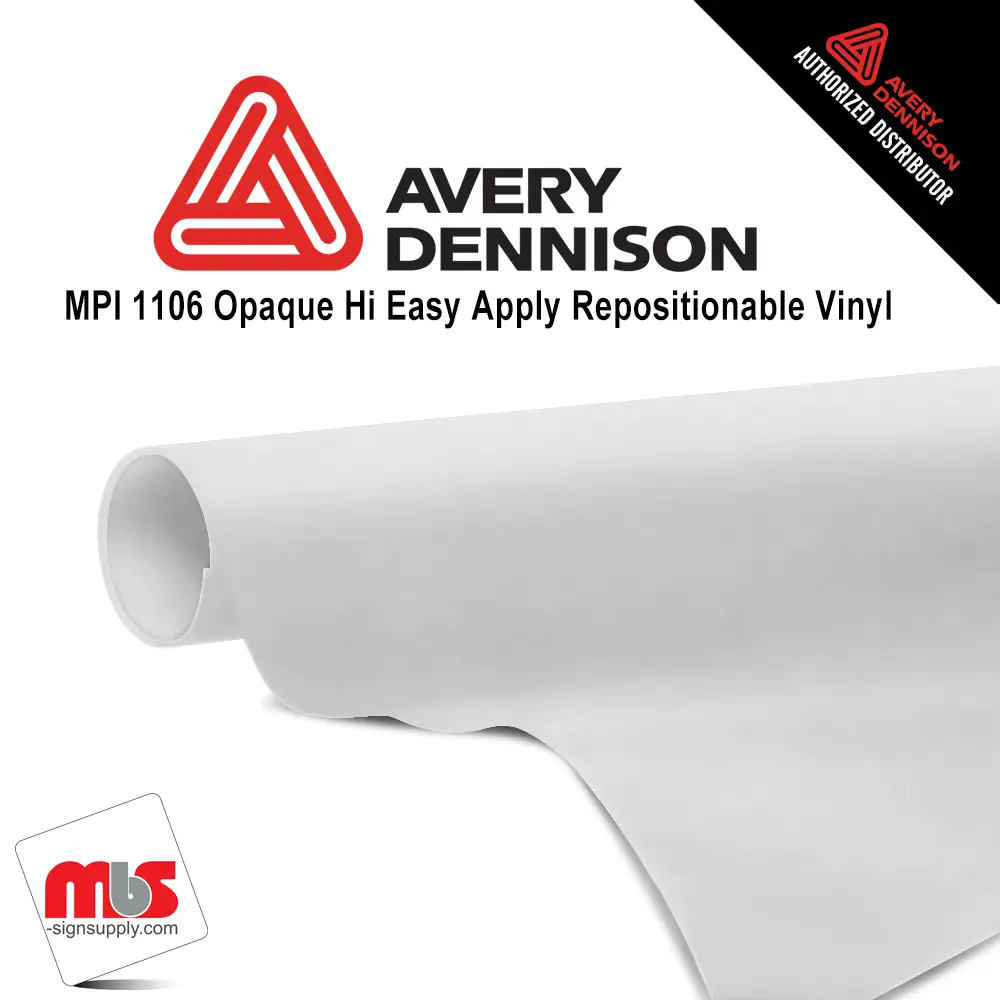 60" x 50 yards Avery MPI1106HTEZ Gloss White 7 year Long Term Unpunched 2.0 Mil Cast Printable Wrap Media (Color Code 101)