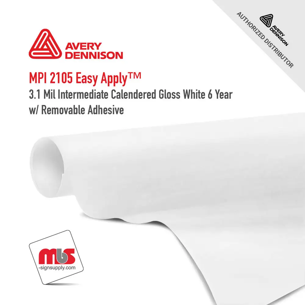 Avery Dennison MPI 2105 Easy Apply RS Gloss Vinyl Film