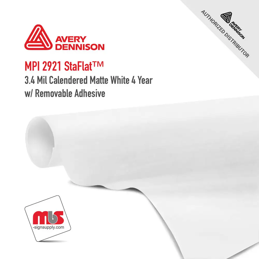 Avery MPI2921 Matte White 4 Years Long Term Unpunched 3.4 Mil Calendered (Color Code 102)