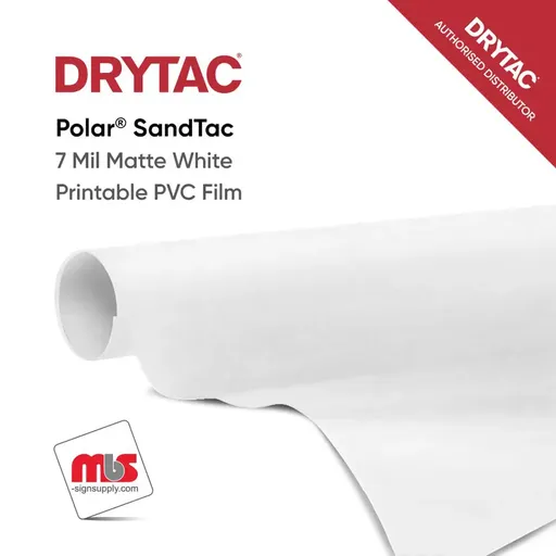 Drytac Polar SandTac Floor Matte White PVC w/ Removable Adhesive