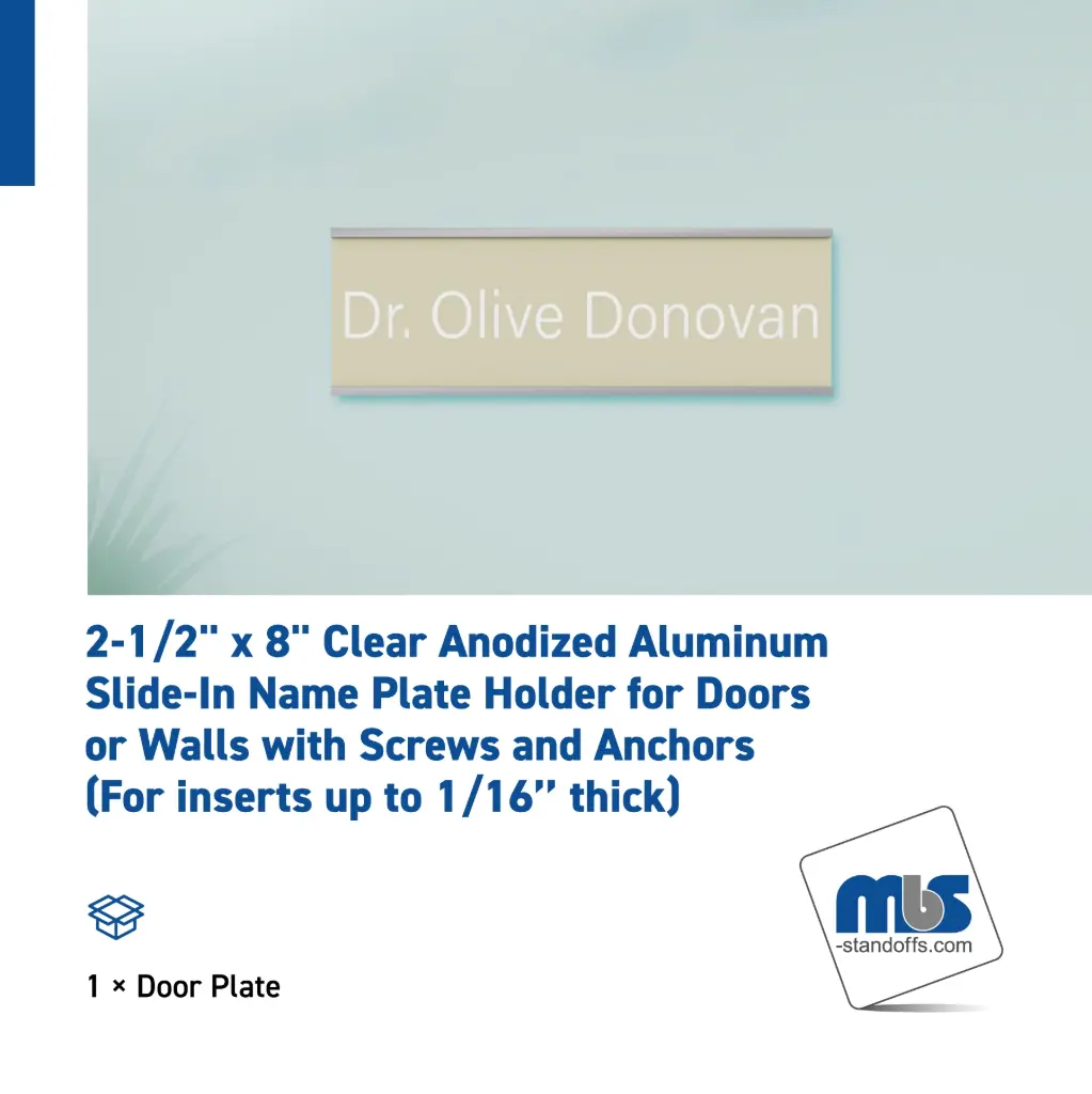 2-1/2" Wall & Door Name Plates