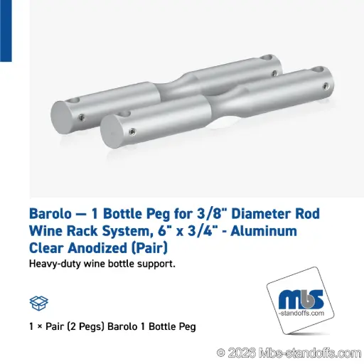 1 Bottle Peg for 3/8" Diameter Rod