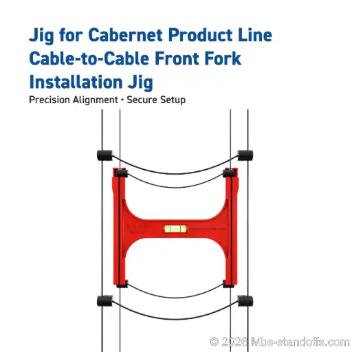 [JCCF-01] Cable-to-Cable Front Fork Installation Jig | 6" x 6" Spacing | Float Wine Cable Display | 7"x6.5"